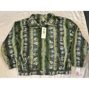 Vintage EVR Division Of Russo Bomber Jacket So XL Olive Color Zip Up Pockets NWT